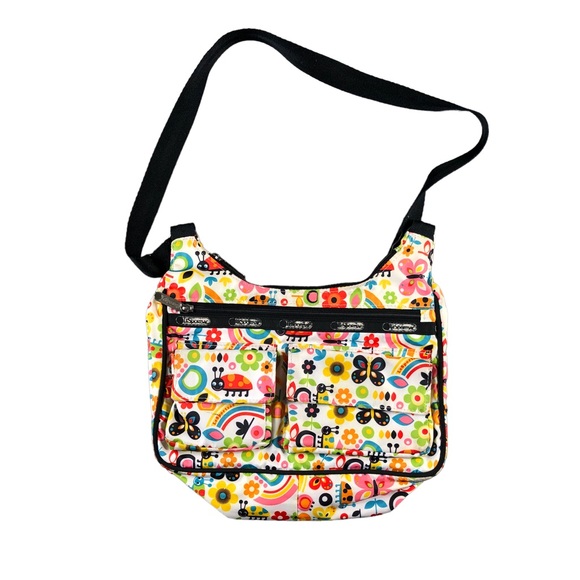 Lesportsac Bags Le Sport Sac Womens Small Cross Body Purse Spring Rainbow Butterfly Retro